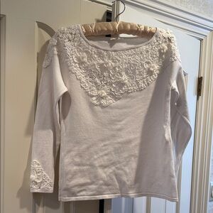 Elegant White  Top with Floral Embroidery